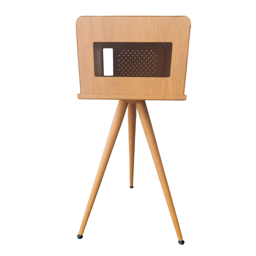 Wood Grain Printer Tripod Stand