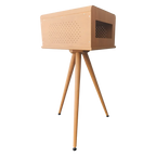 Wood Grain Printer Tripod Stand