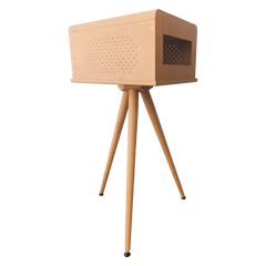 Wood Grain Printer Tripod Stand