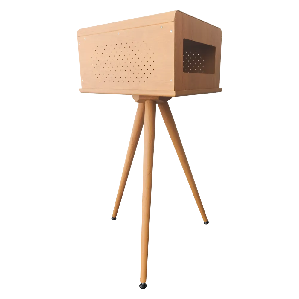 Wood Grain Printer Tripod Stand